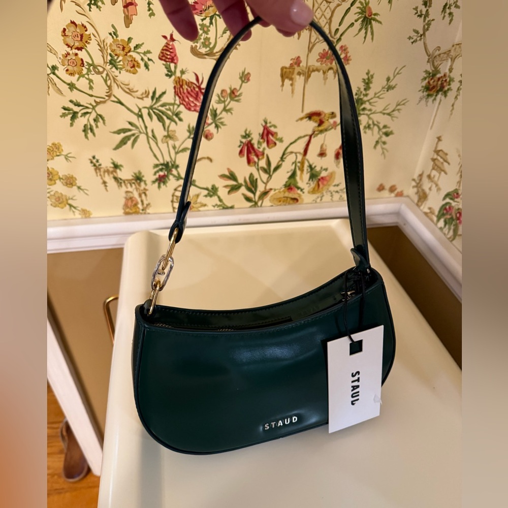 STAUD Hunter Green “Cypress” Shoulder Bag
